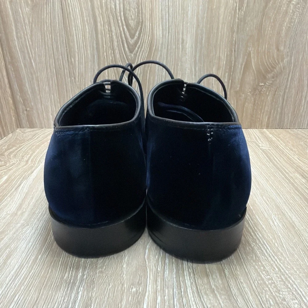 Allen Edmonds Park Avenue Velvet Oxford Navy Cap Toe Dress Shoes Men's Size 9D